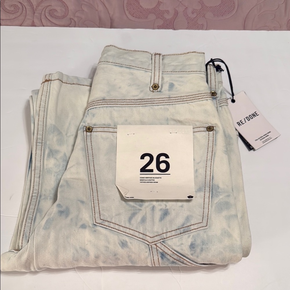 Re/Done 70s Ultra High Rise Stove Pipe Jeans